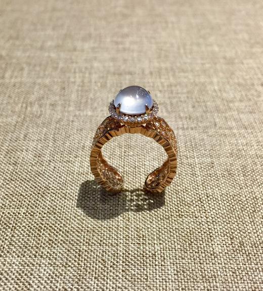 高冰白色翡翠钻石豪镶戒指 商品图3