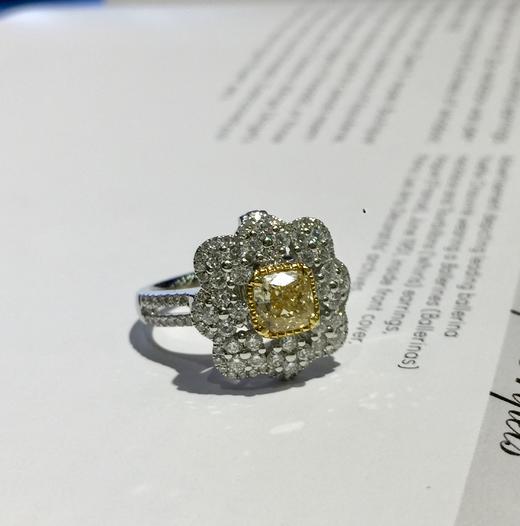 1.00克拉黄钻 18k金豪镶戒指吊坠两用款 商品图8