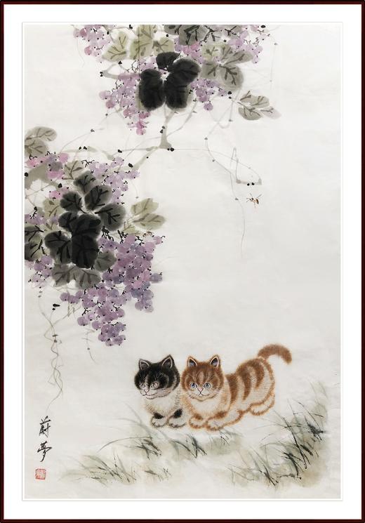 滕蔚梦-真迹- 国画动物《猫》玄关 客厅 商品图1