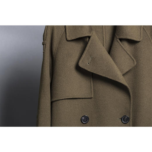 BLEND by purée #0808 羊毛绒混纺军旅风大衣 商品图9