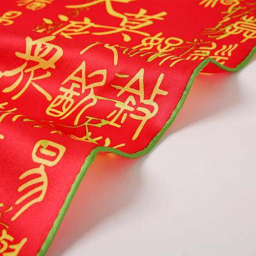 SAINTJOY/上久楷 女式真丝方巾 红色绸都风情 FJ14023 商品图4