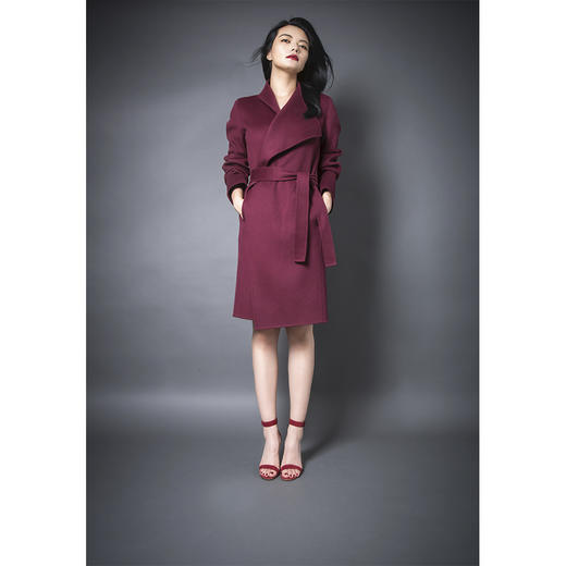 PURE by purée #0518 纯羊绒不对称设计大衣 商品图9