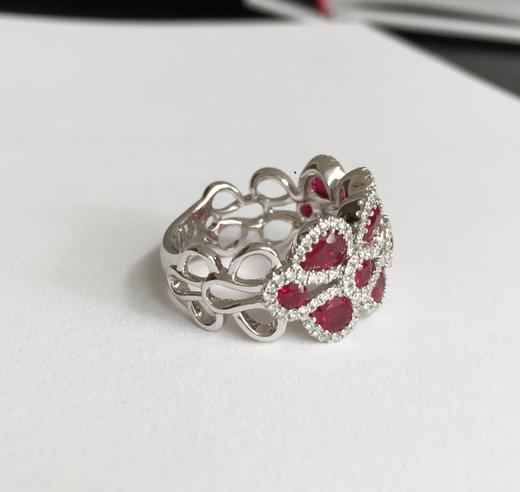 2.58克拉鸽血红群镶红宝石戒指（已售，欣赏） 商品图2