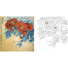 工笔花鸟白描底稿-王少卿牡丹-斗方小品册页-WK09 商品缩略图0