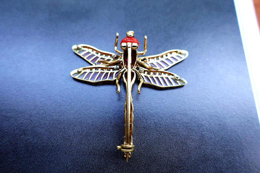 古董透烧珐琅蜻蜓胸针 商品图1