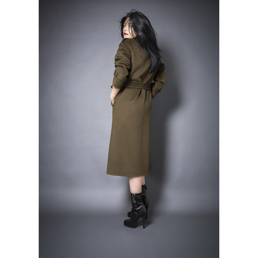 BLEND by purée #0808 羊毛绒混纺军旅风大衣 商品图3