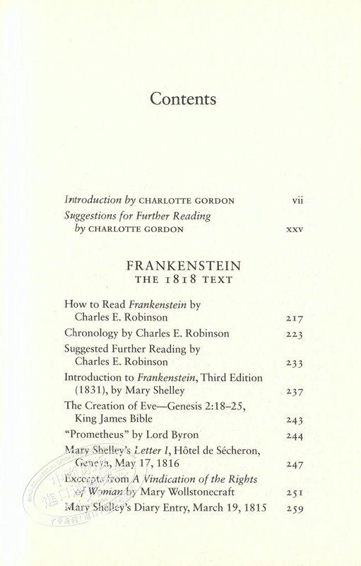 预售 【中商原版】科学怪人（1818年版）英文原版 Frankenstein: The 1818 Text 玛丽·雪莱 弗兰肯斯坦 Mary Shelley 经典名著 商品图3
