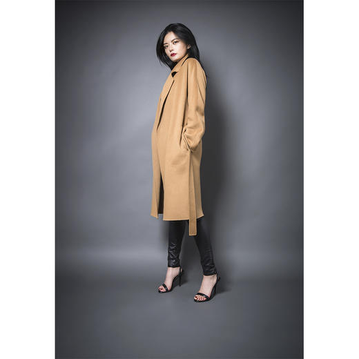 PURE by purée #0508 纯羊绒简约睡袍风大衣 商品图2