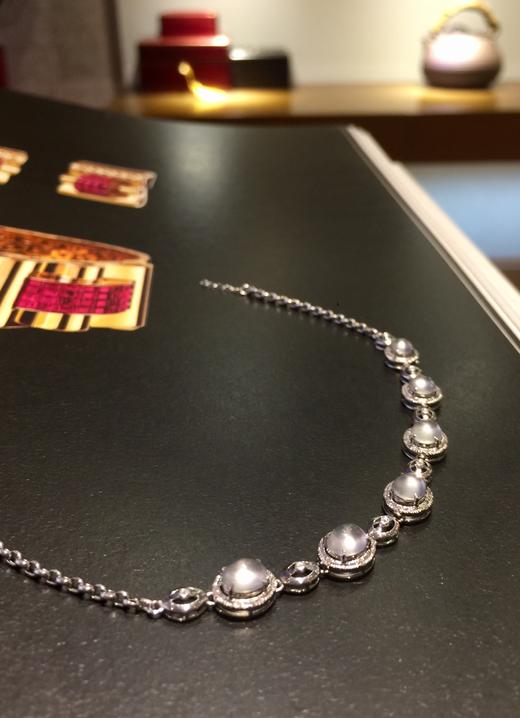 高冰白色翡翠钻石豪镶手链 商品图1