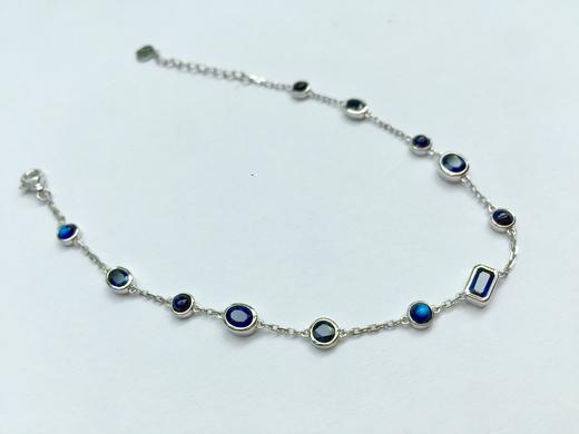 蓝宝石配蓝色月光石轻奢款手链 商品图7