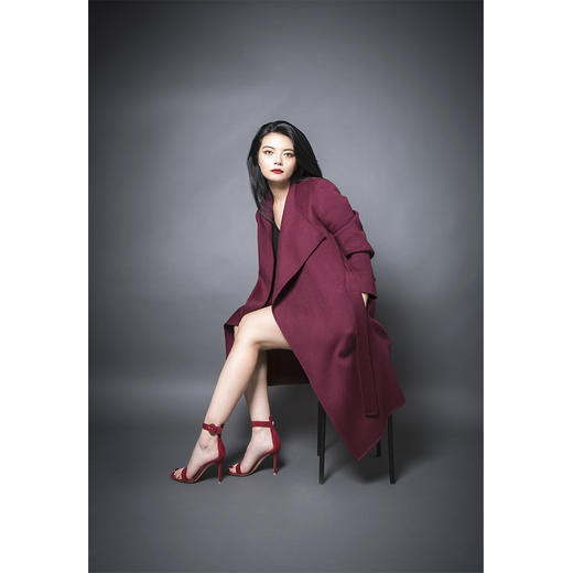 PURE by purée #0518 纯羊绒不对称设计大衣 商品图8