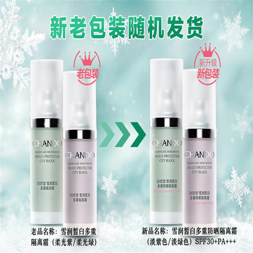 【预售 急单慎拍】自然堂 雪润皙白多重防晒隔离霜（产品包装升级中） 30ml  原价128元 商品图2