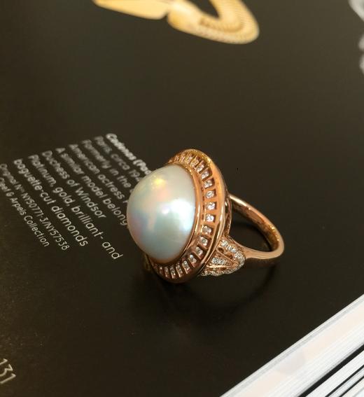 18mm钻镶马贝珠戒指 商品图7