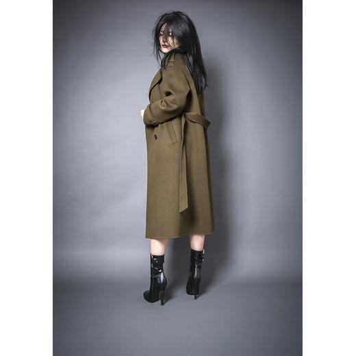 BLEND by purée #0808 羊毛绒混纺军旅风大衣 商品图5