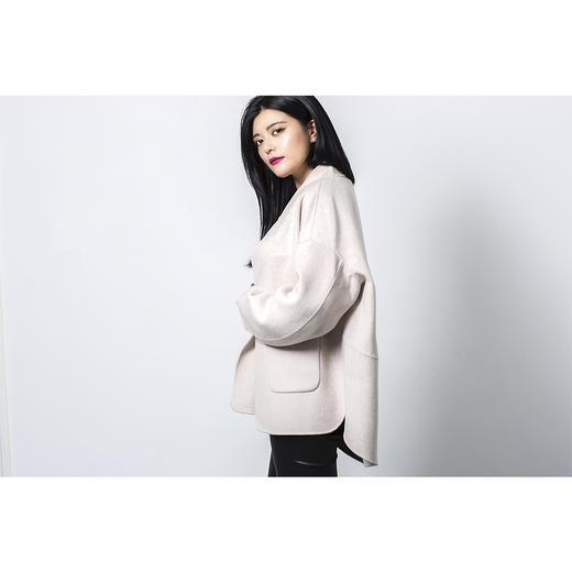 BLEND by purée #0315 羊毛绒混纺拼接设计oversize夹克 商品图1