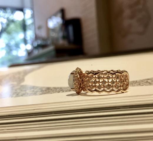 高冰白色翡翠钻石豪镶戒指 商品图2