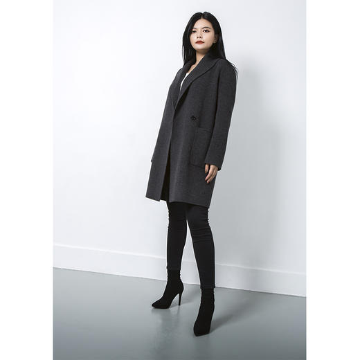 BLEND by purée #1126 羊毛绒混纺通勤必备翻领大衣 商品图3