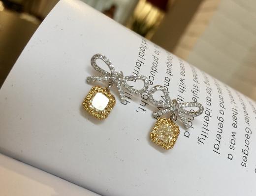 1.00克拉k金豪镶款黄钻设计款耳环 商品图6