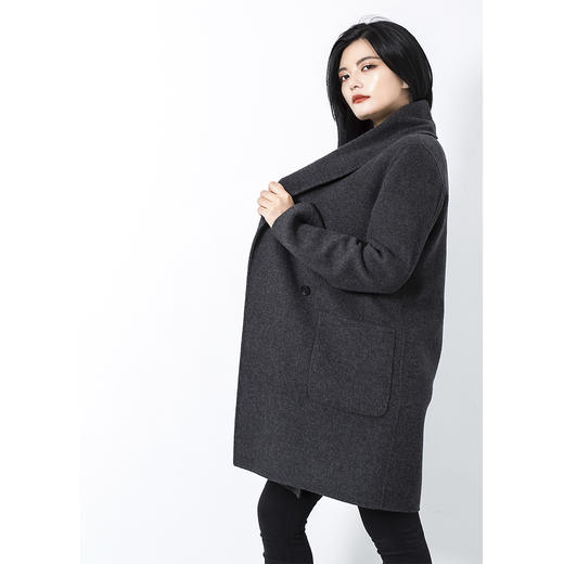 BLEND by purée #1126 羊毛绒混纺通勤必备翻领大衣 商品图6