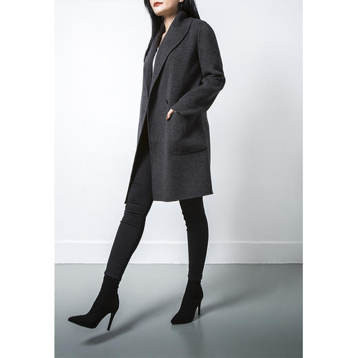 BLEND by purée #1126 羊毛绒混纺通勤必备翻领大衣 商品图4