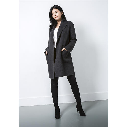 BLEND by purée #1126 羊毛绒混纺通勤必备翻领大衣 商品图2