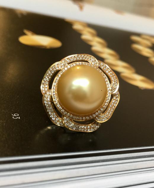 玫瑰造型南洋金珠戒指吊坠套装 商品图1