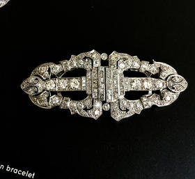 古董double clip双拼的胸针