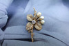 古董野生珍珠钻石胸针 商品缩略图1