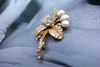 古董野生珍珠钻石胸针 商品缩略图3