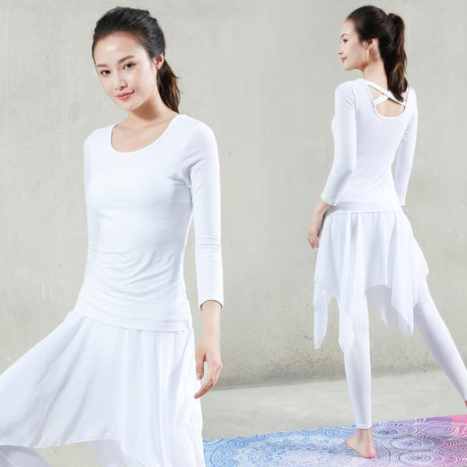 新款菩媞瑜伽服上衣交叉美背显瘦修身j1061 商品图3