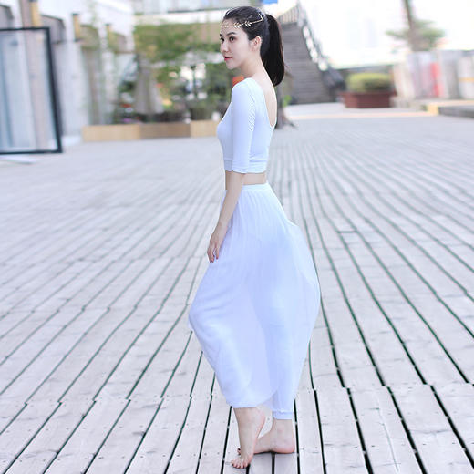 菩媞秋冬新款纱裤瑜伽服套装女瑜珈服棉舞蹈健身服J1012+J2012 商品图2