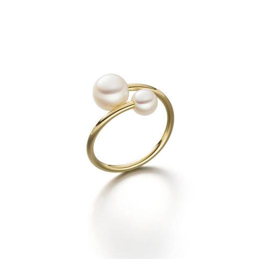 北京仓｜Eva Strepp-Loop-臻致 子母珍珠 戒指 (18K黄金)［德国设计师］ 商品图0