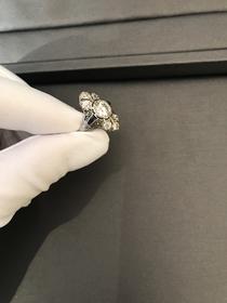 古董蓝宝石拼镶钻戒