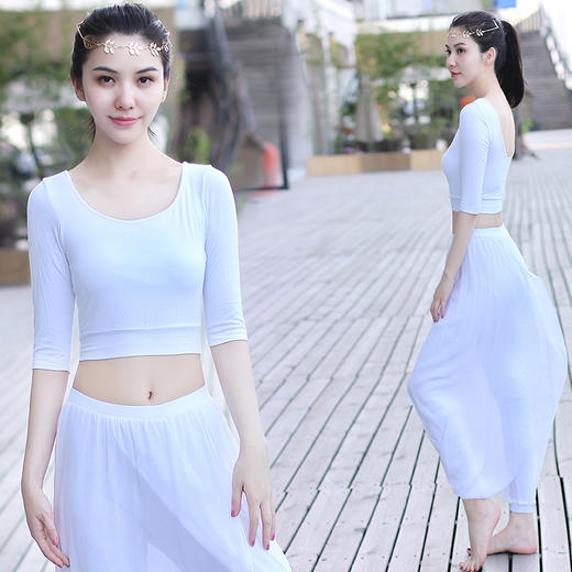 菩媞秋冬新款纱裤瑜伽服套装女瑜珈服棉舞蹈健身服J1012+J2012 商品图4