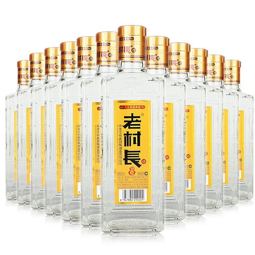 老村长酒42度富贵白酒450ml×12瓶 龙江家园42度东北低度白酒500ml*12瓶 商品图1
