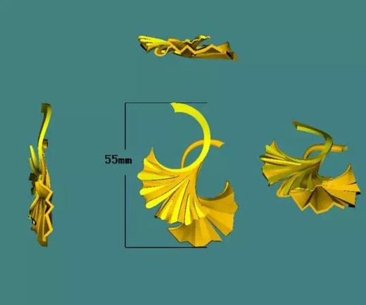 无边镶嵌工艺钻石银杏造型胸针 商品图3