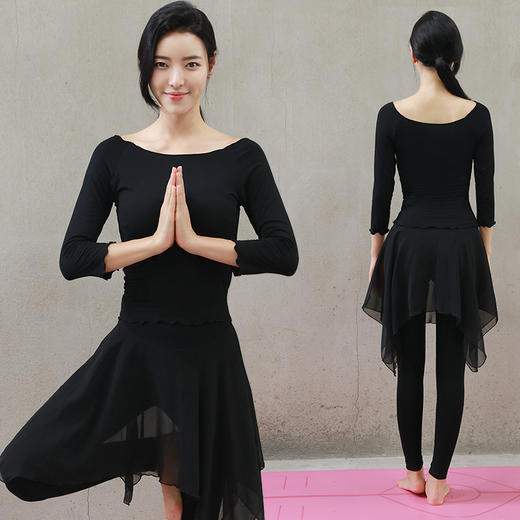 菩媞秋冬瑜伽服套装女显瘦瑜珈服健身棉愈加假两件舞蹈演出服 商品图3