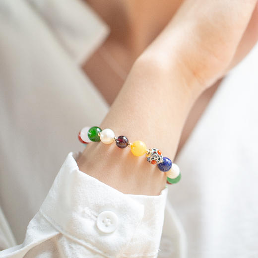 多宝手串‧平安吉祥 天然幸运宝石 多宝多福 守护健康 醍醐原创设计 商品图5