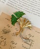 无边镶嵌工艺钻石银杏造型胸针 商品缩略图5