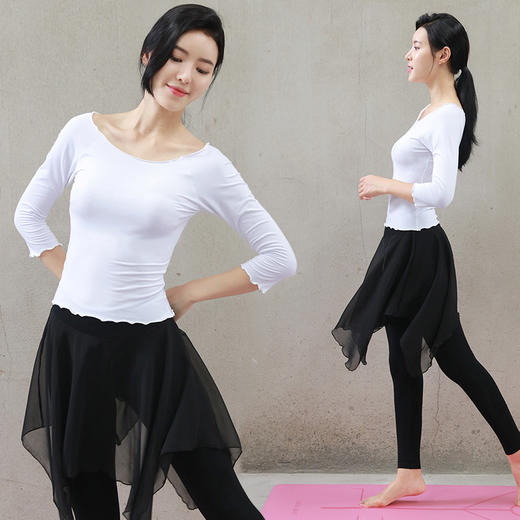 菩媞秋冬瑜伽服套装女显瘦瑜珈服健身棉愈加假两件舞蹈演出服 商品图4