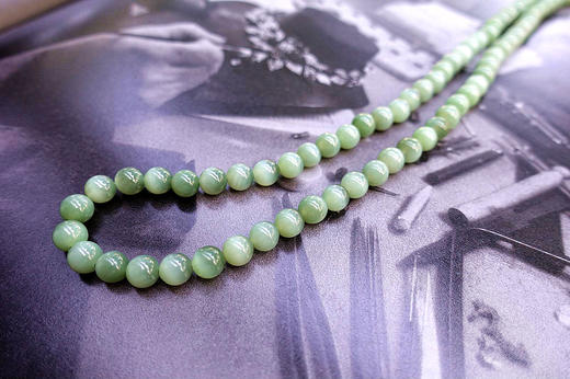 俄罗斯翠玉猫眼整圈珠链 商品图3