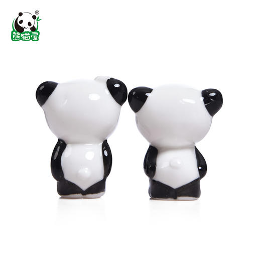 熊猫屋PANDAHOUSE陶瓷KISS接吻嘟摆件 送情侣 女友 商品图3