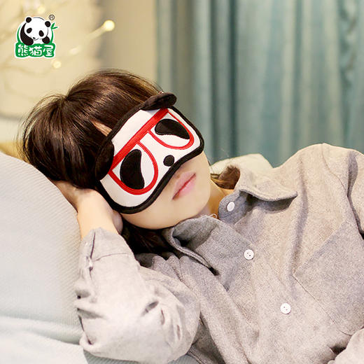 熊猫屋PANDAHOUSE 毛绒眼罩 多款可选 送冰袋 商品图0