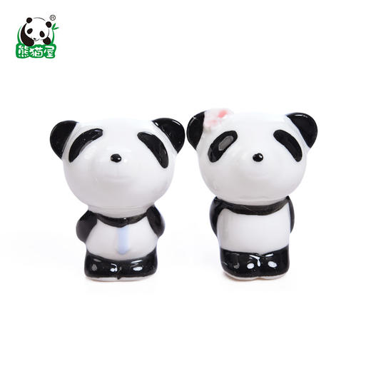 熊猫屋PANDAHOUSE陶瓷KISS接吻嘟摆件 送情侣 女友 商品图2