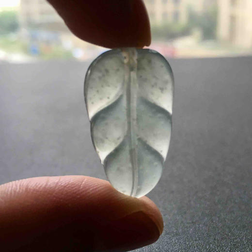 冰种雪花棉翡翠叶子 商品图8