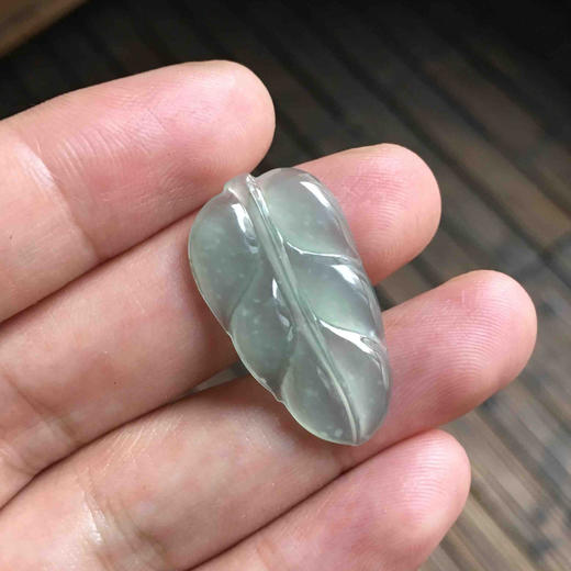 冰种雪花棉翡翠叶子 商品图7