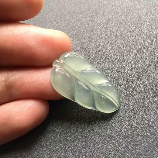 冰种雪花棉翡翠叶子 商品图5