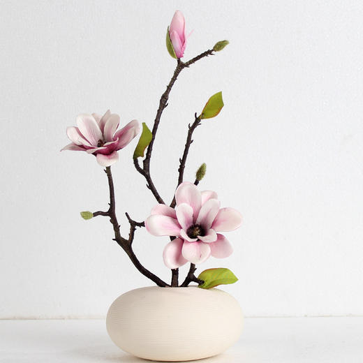 欧式小花瓶假花摆件家居装饰品现代客厅电视柜仿真玉兰花摆设