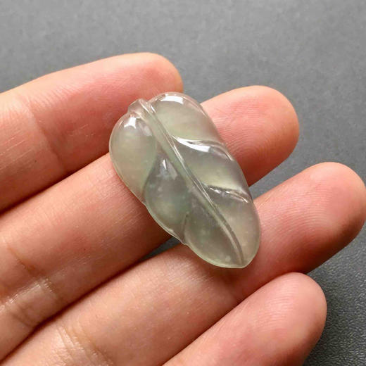 冰种雪花棉翡翠叶子 商品图4