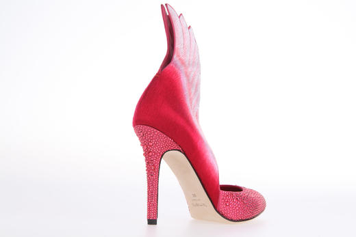 sheme 经典《激情优雅》火烈鸟刺绣羽毛水晶高跟 单鞋 商品图2